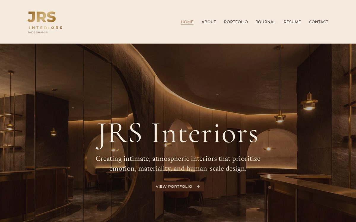 JRS Interiors design studio website